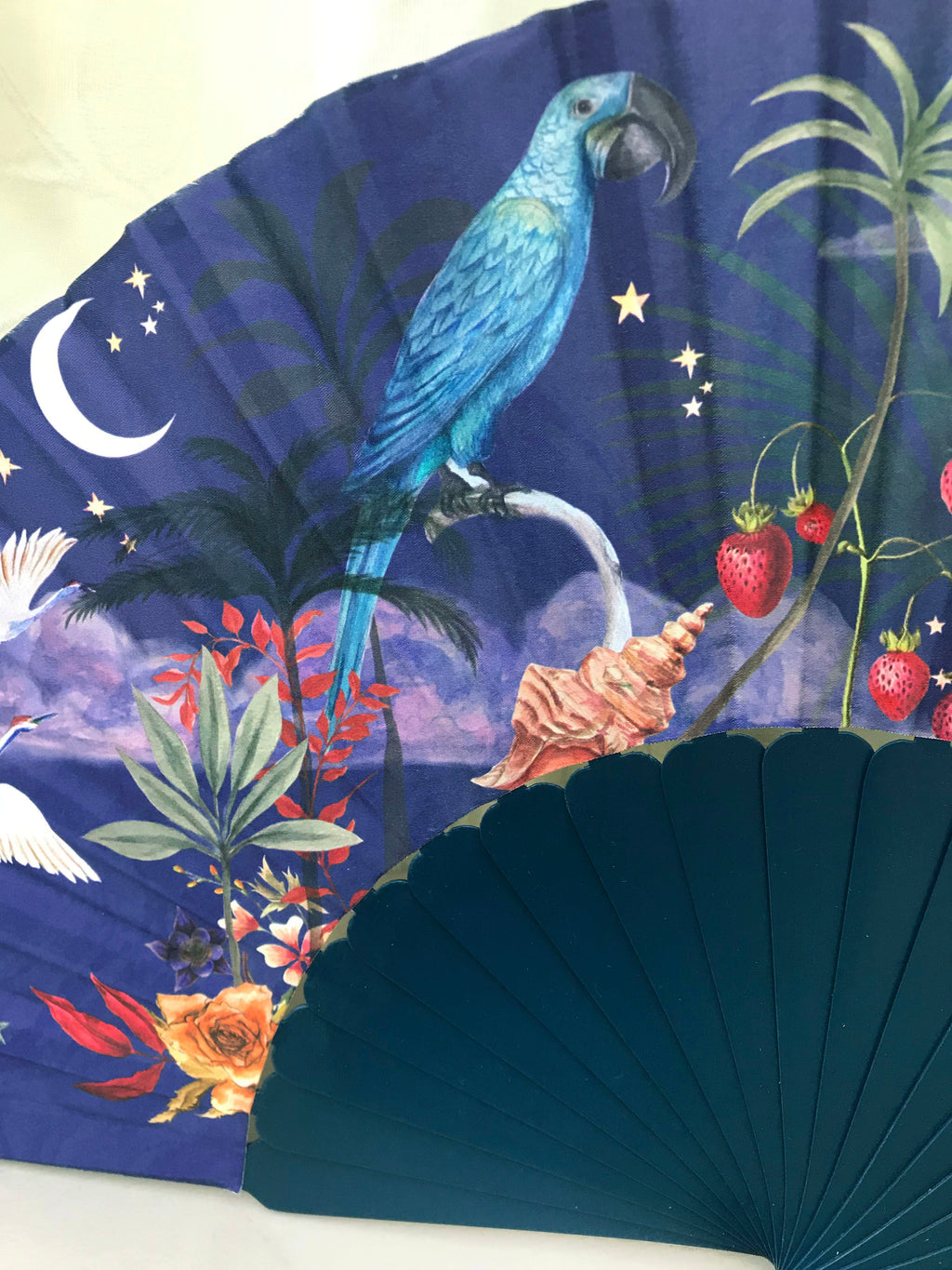 Wonderous Silk Fan with Gold Tassel