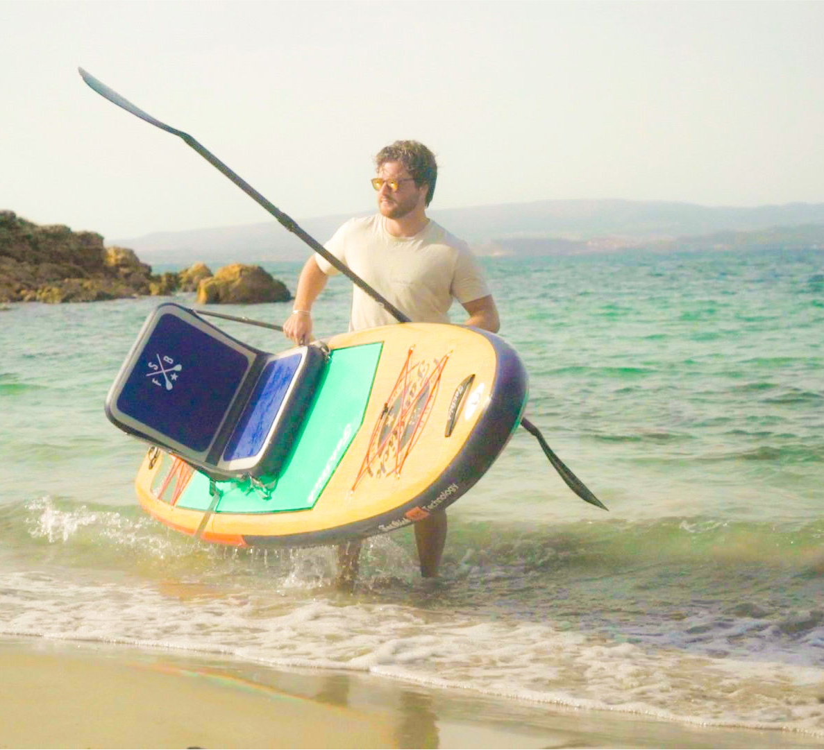 Adaptive Inflatable Paddle Board Seat for SUP and Kayak