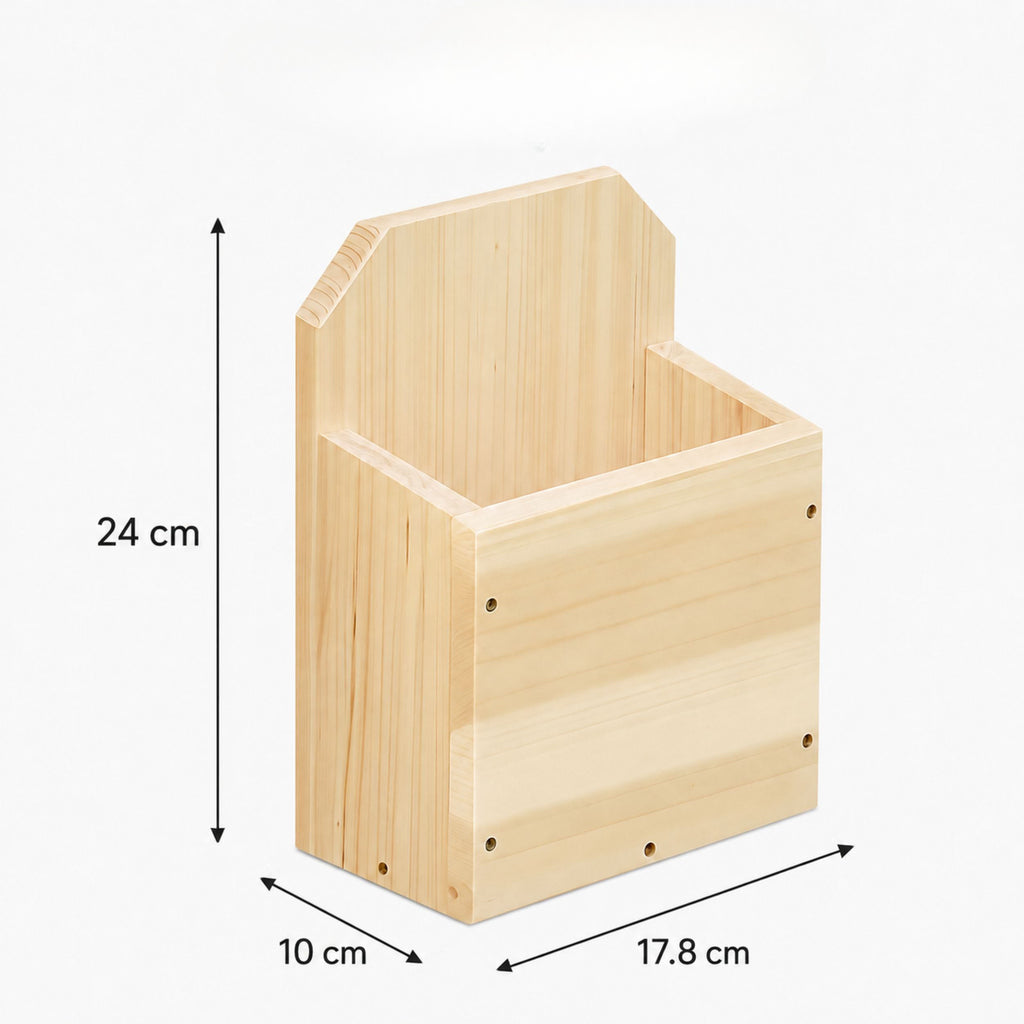 Wooden Playhouse Storage Box Accessory - Cutlery & Role Play Holder