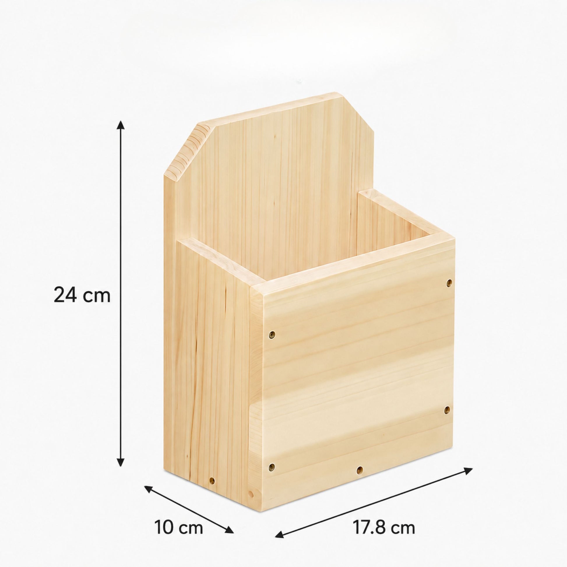 Wooden Playhouse Storage Box Accessory - Cutlery & Role Play Holder