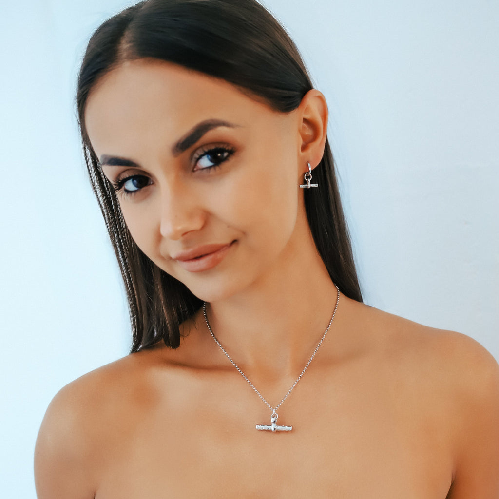 Wren T-Bar Necklace | 925 Sterling Silver