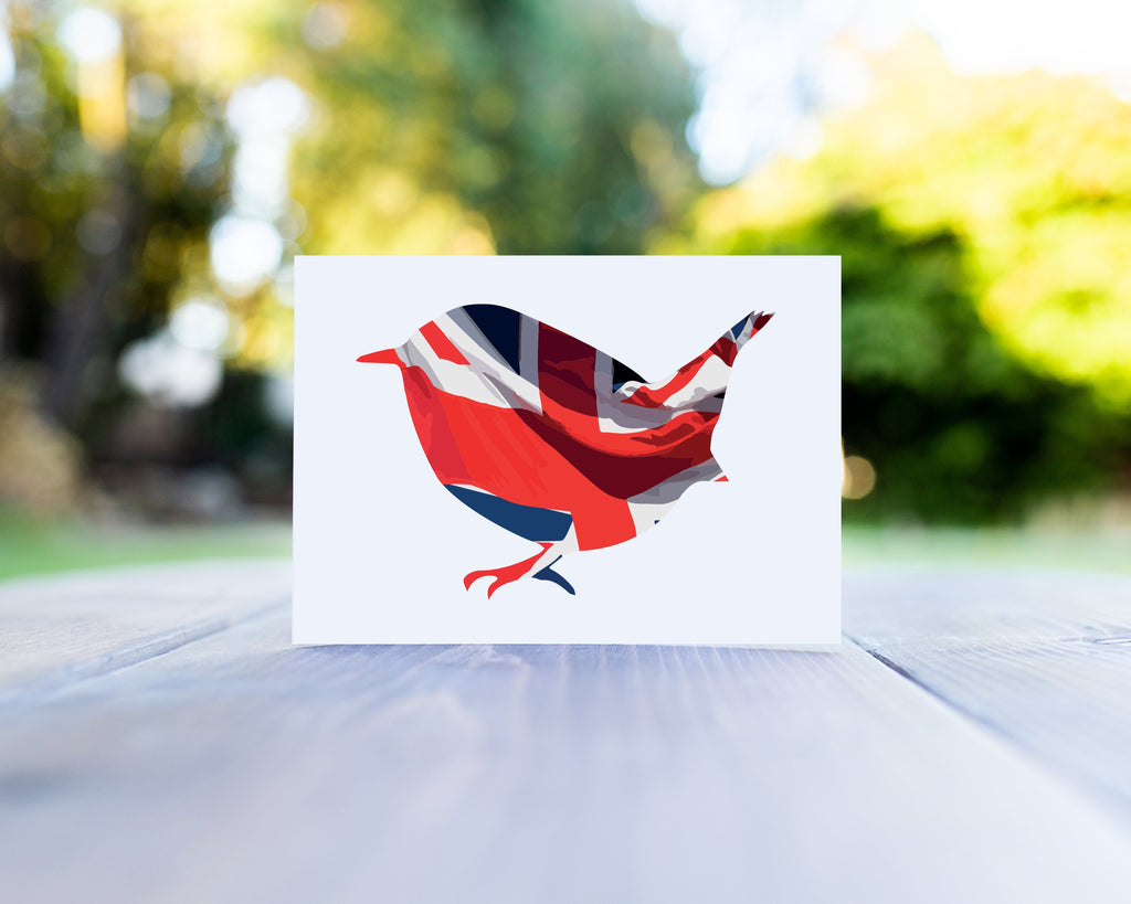 Union Flag Wren Greeting Card