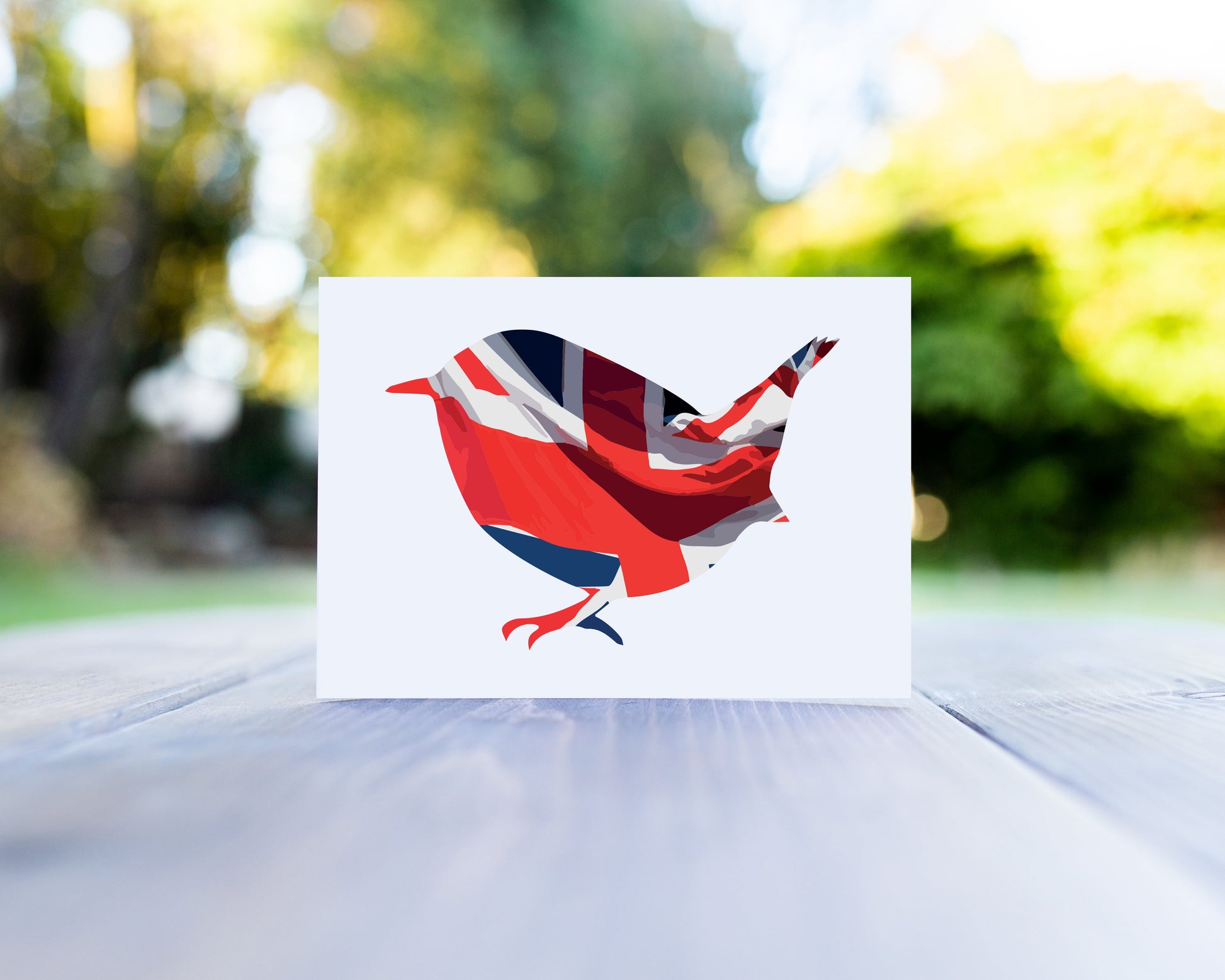 Union Flag Wren Greeting Card