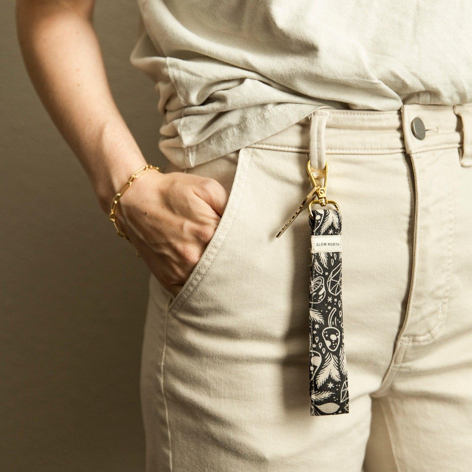 Mystical Mushroom Wristlet Keychain