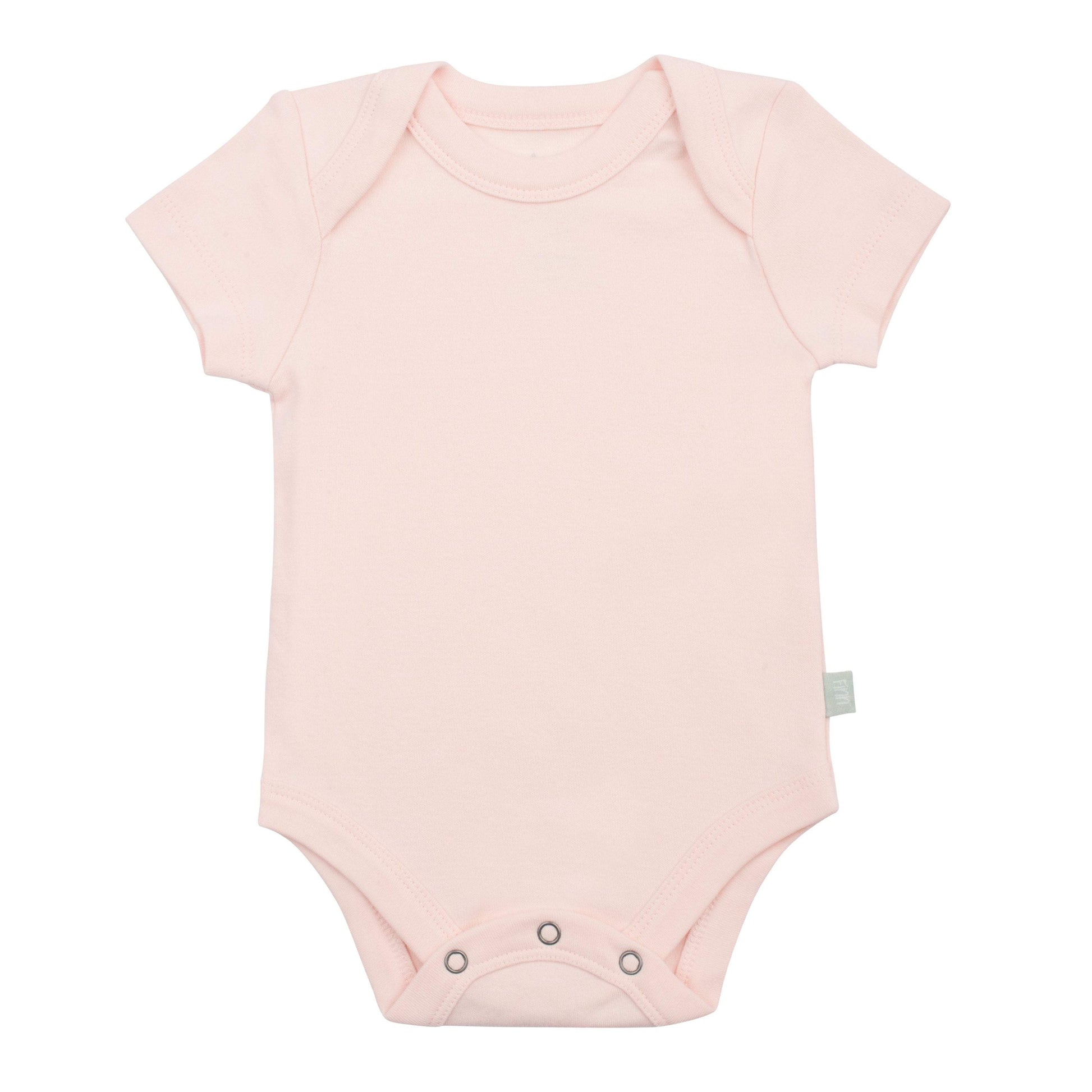 Organic Cotton Lap Shoulder Bodysuit in Pink