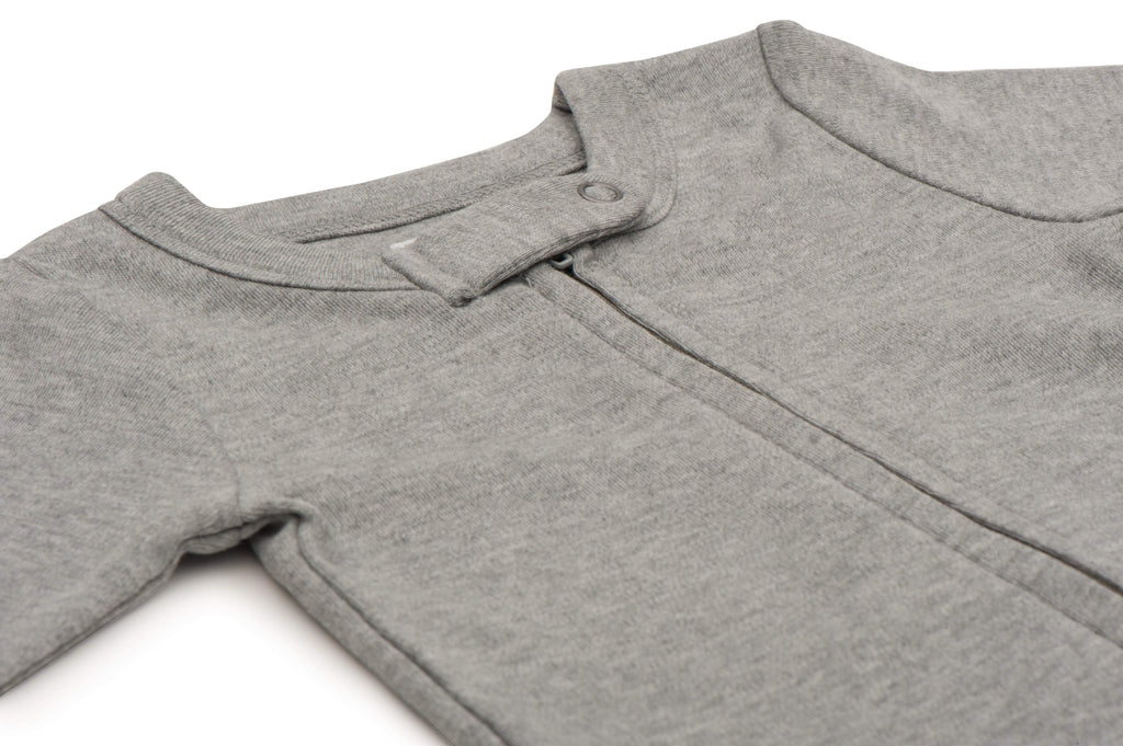 Heather Baby Footie Organic Cotton