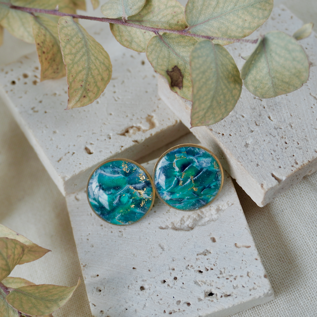 Celestia Large Bezel Stud