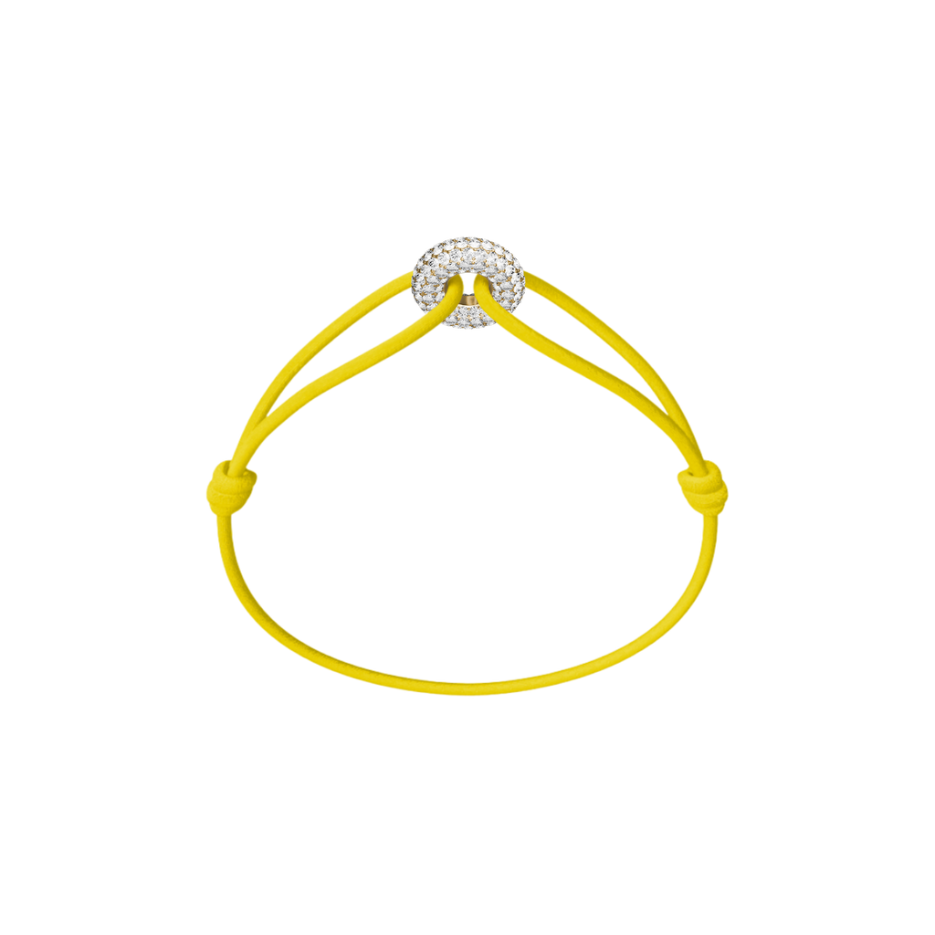 Mini Golden Soho Pave Cord Bracelet