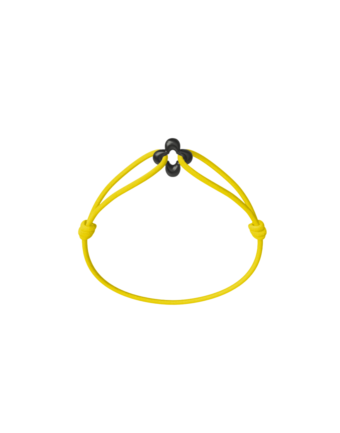 Mini Black Clover Cord Bracelet