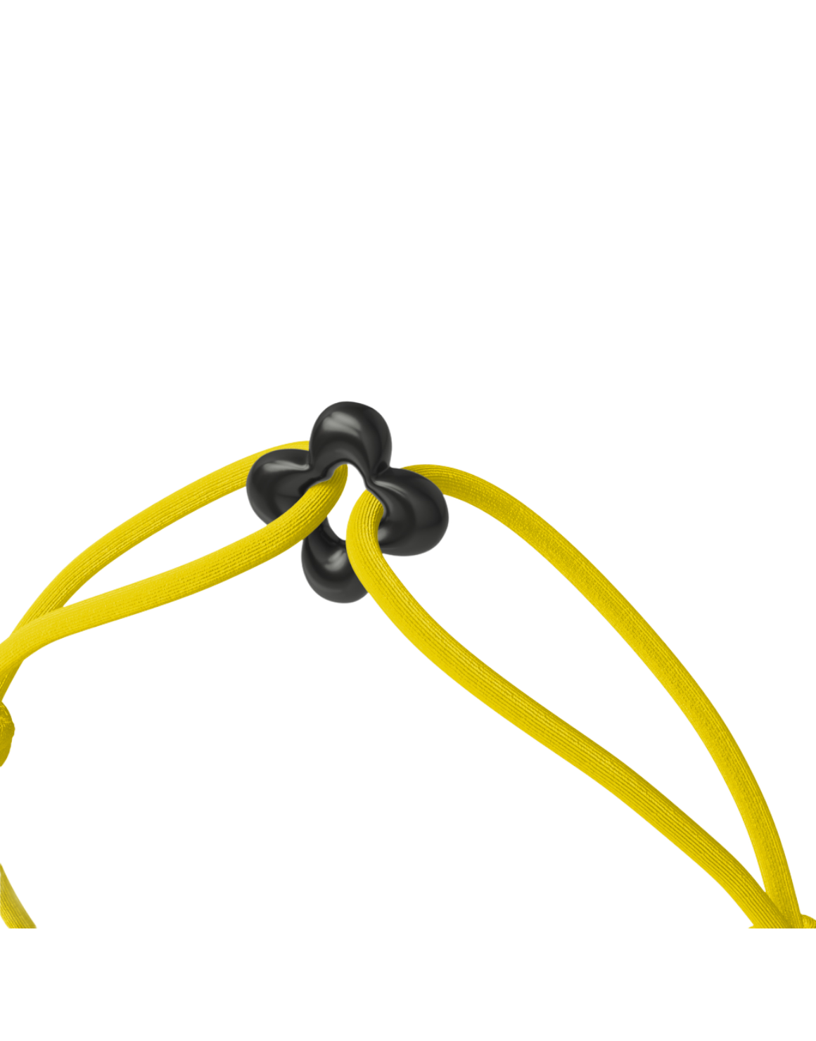 Mini Black Clover Cord Bracelet