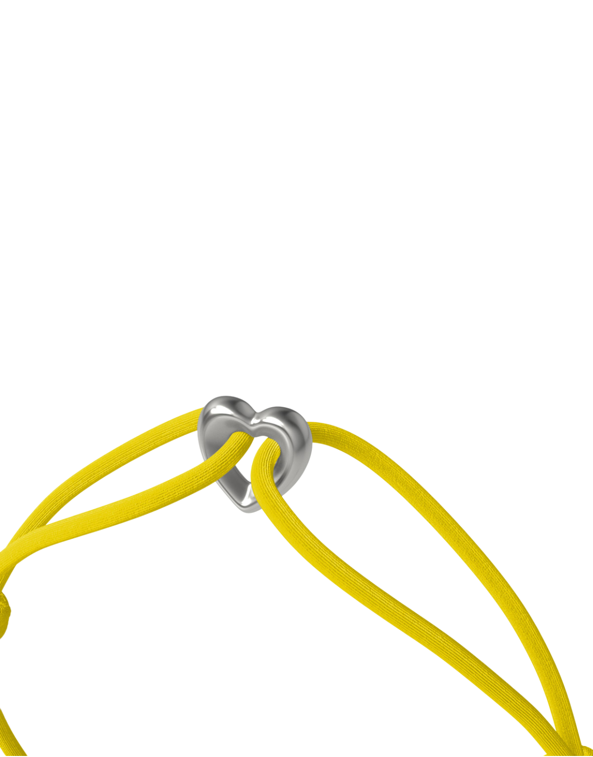 Silver Heart Cord Bracelet