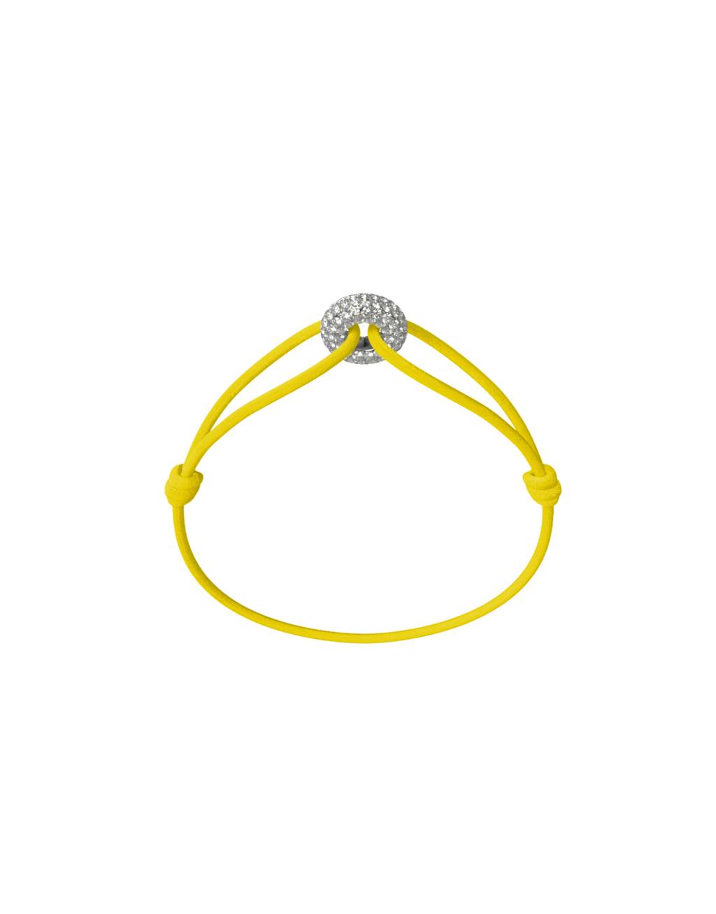 Mini Silver Soho Pavé Cord Bracelet