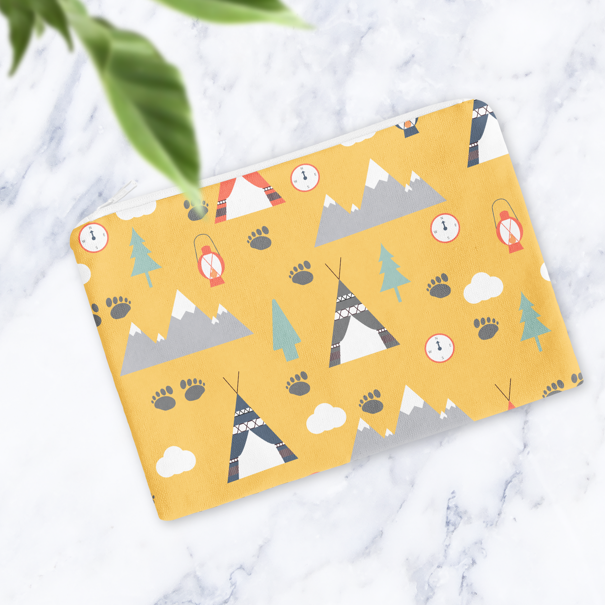 Adventure Camping Makeup Bag - Handmade Cosmetic Pouch