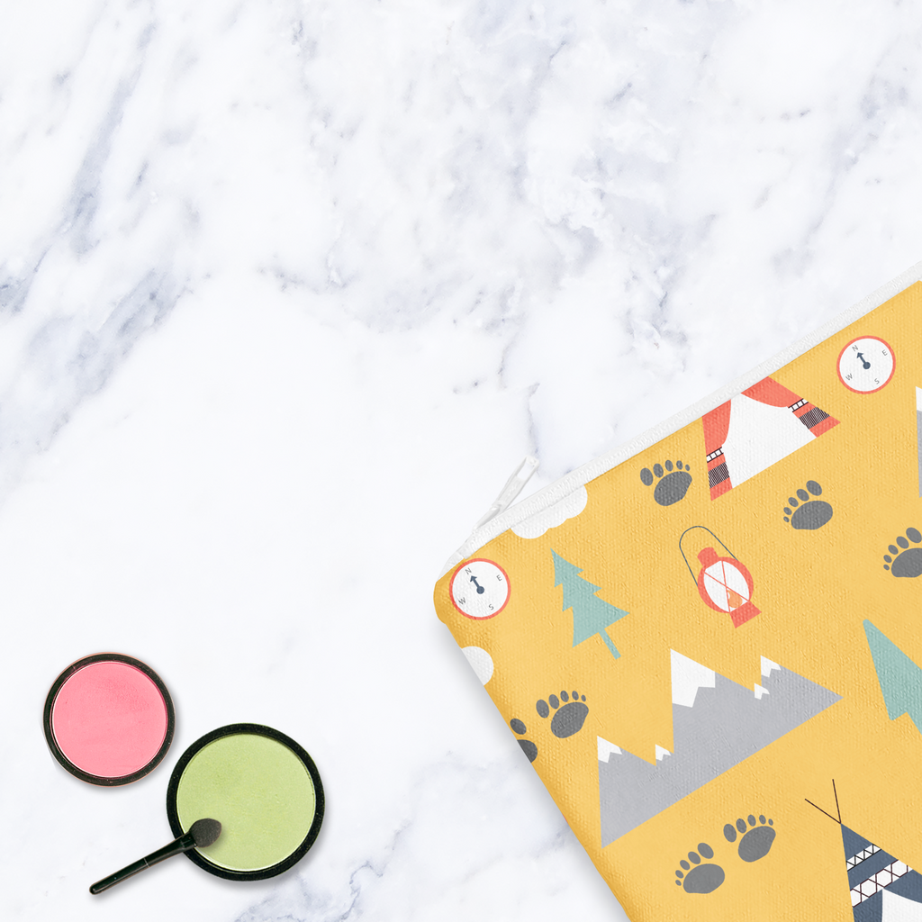 Adventure Camping Makeup Bag - Handmade Cosmetic Pouch