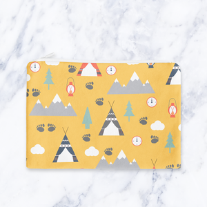 Adventure Camping Makeup Bag - Handmade Cosmetic Pouch