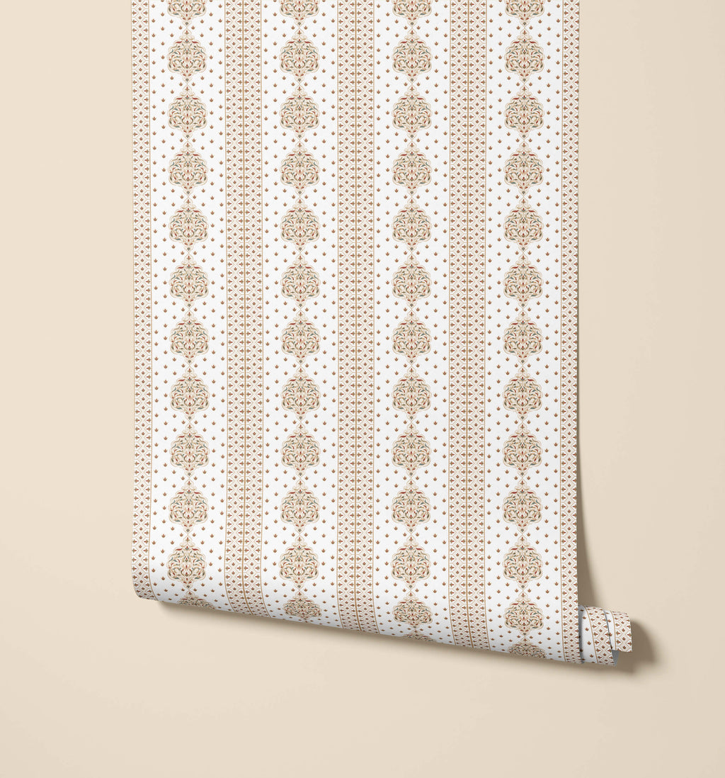 Damask Stripe Wallpaper