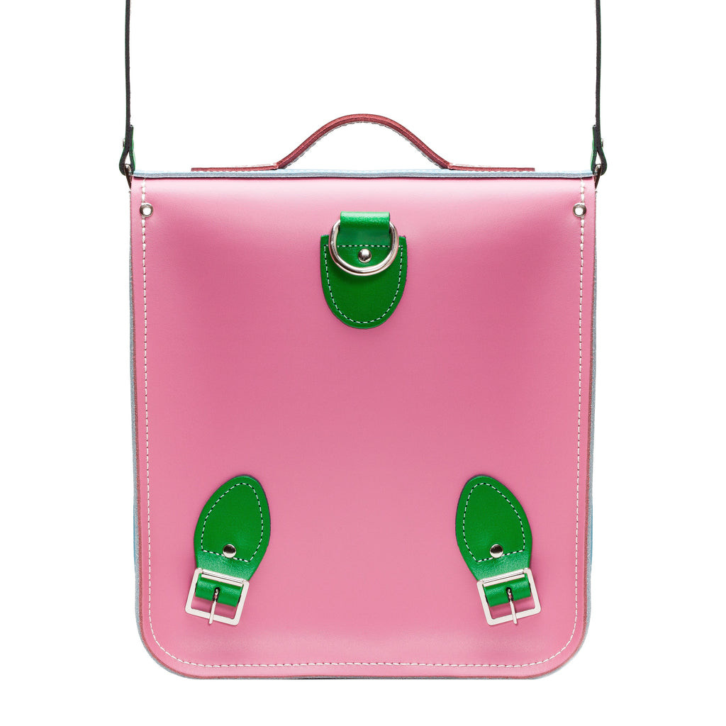 Handmade Leather City Backpack - Classic Kaleidoscope