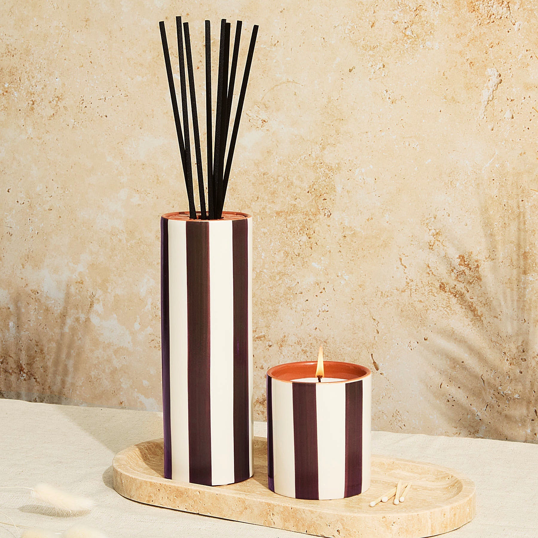 Marrakesh: Chocolate  Striped Diffuser