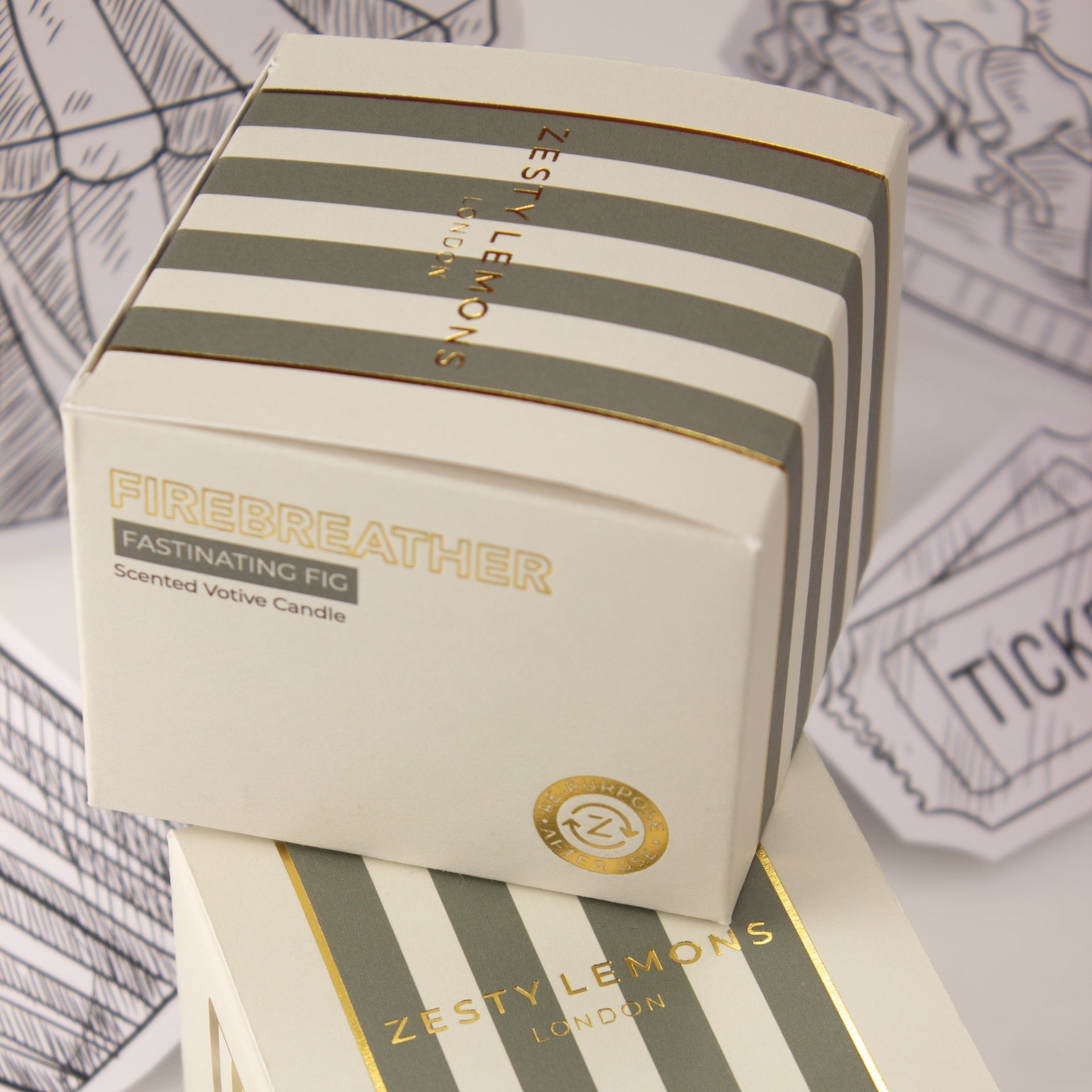 Carnival: Firebreather Olive Votive Candle - Tomato Leaf