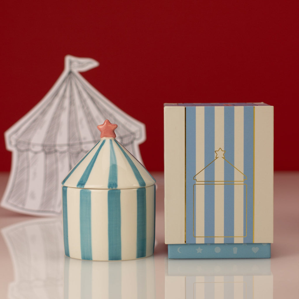 Carnival: Acrobat Blue Candle - Activated Charcoal & Matcha