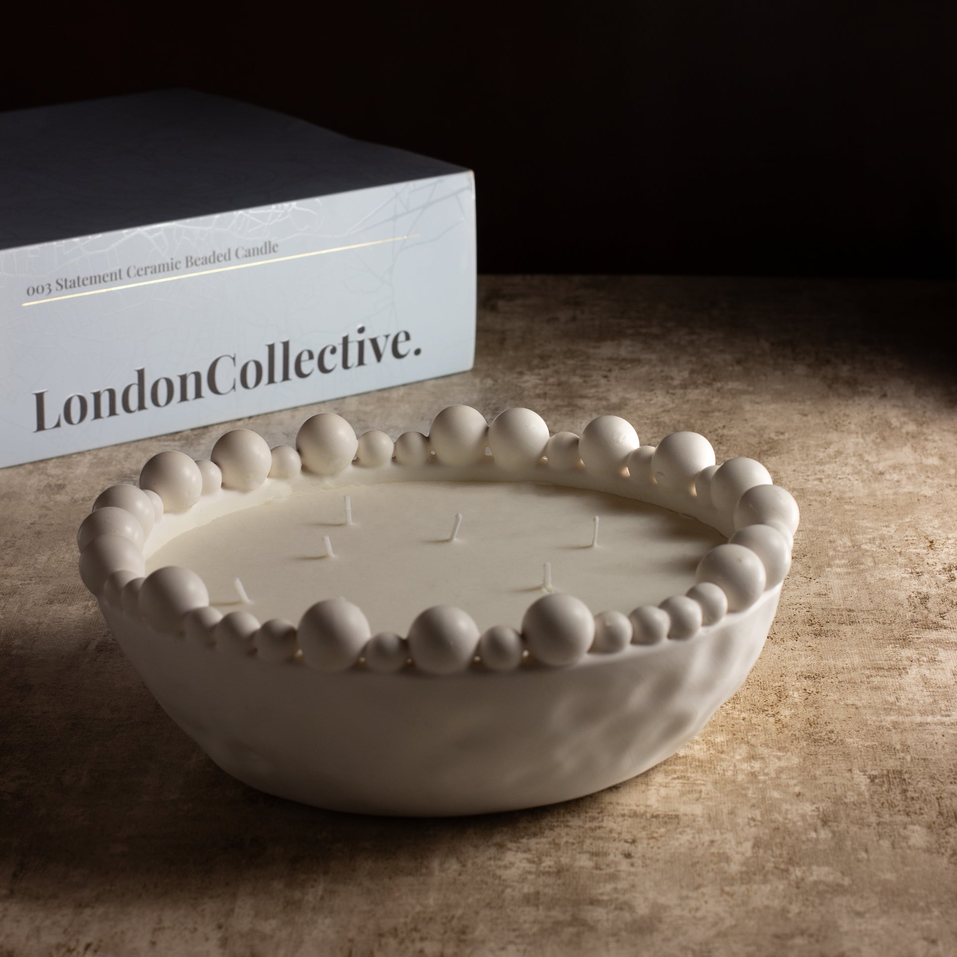 London Collective Statement Beaded Candle - Fig & Neroli