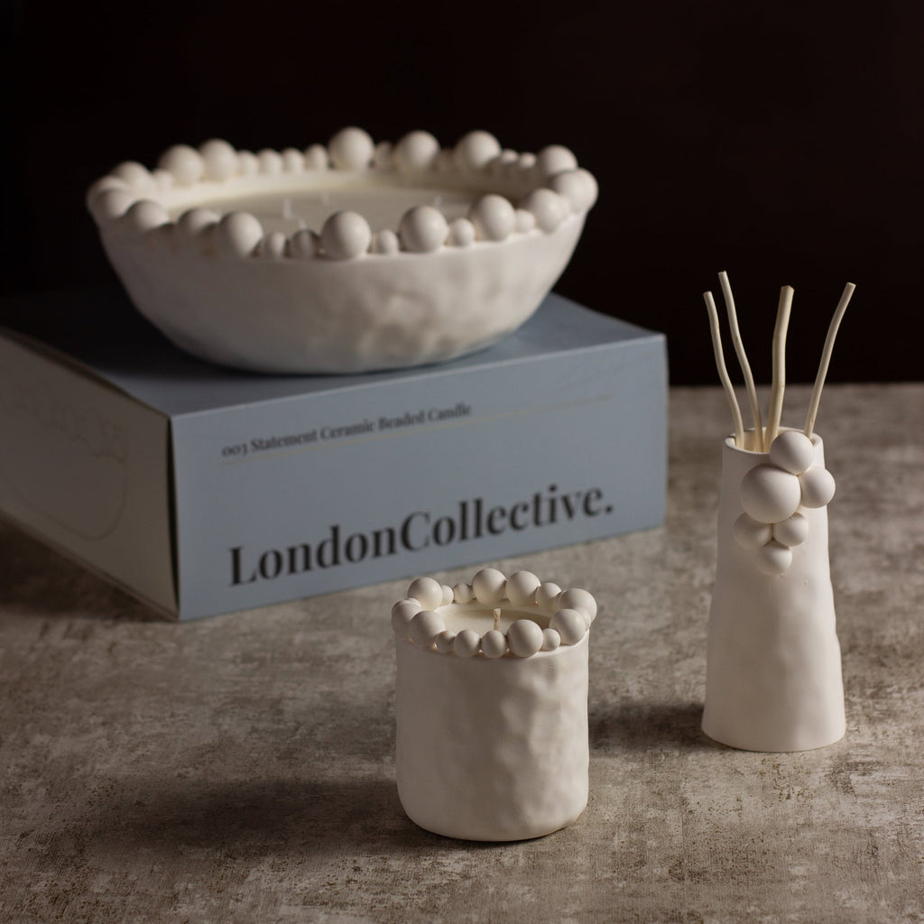 London Collective Statement Beaded Candle - Fig & Neroli