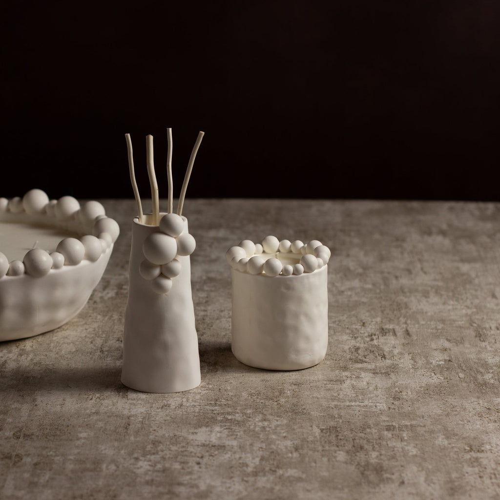 London Collective Beaded Candle - Amber Noir