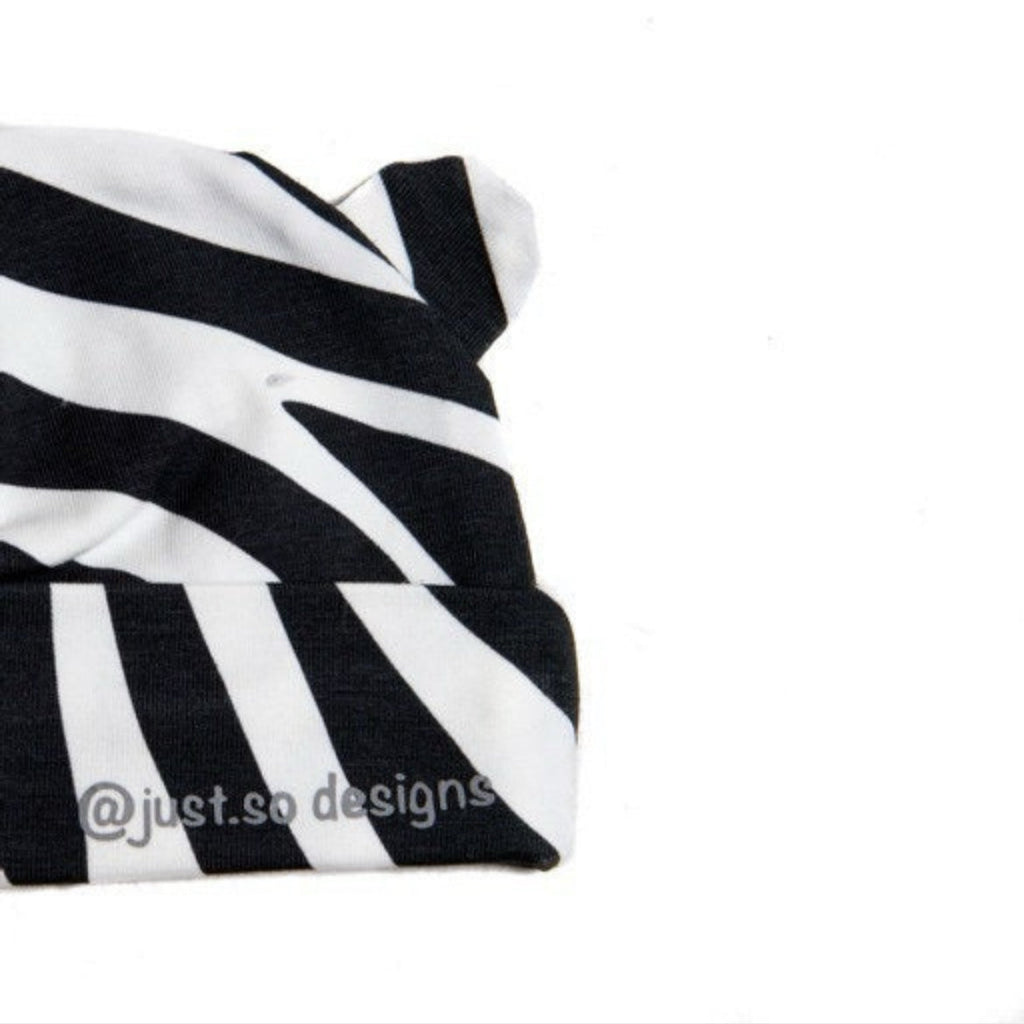 Zebra Print Newborn Hat