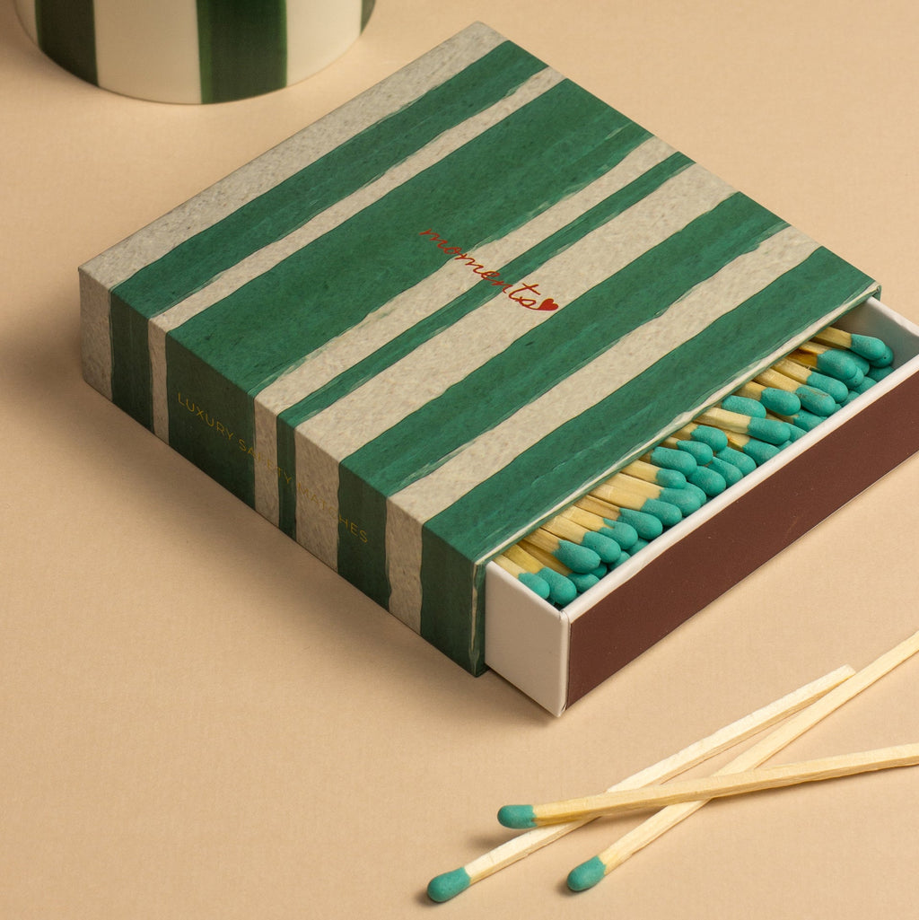 Olive Striped Memories Luxury Matches