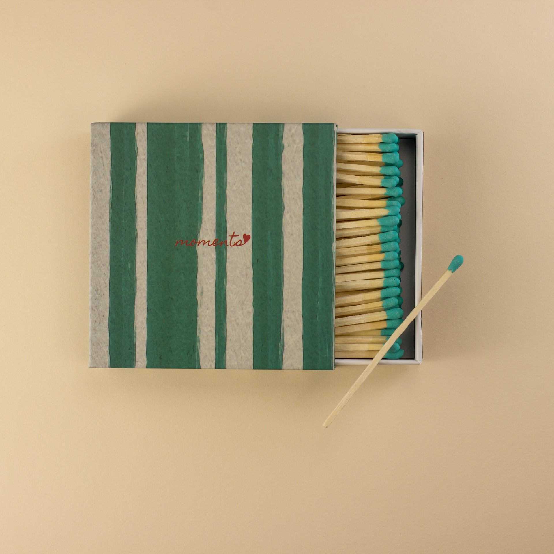 Olive Striped Memories Luxury Matches