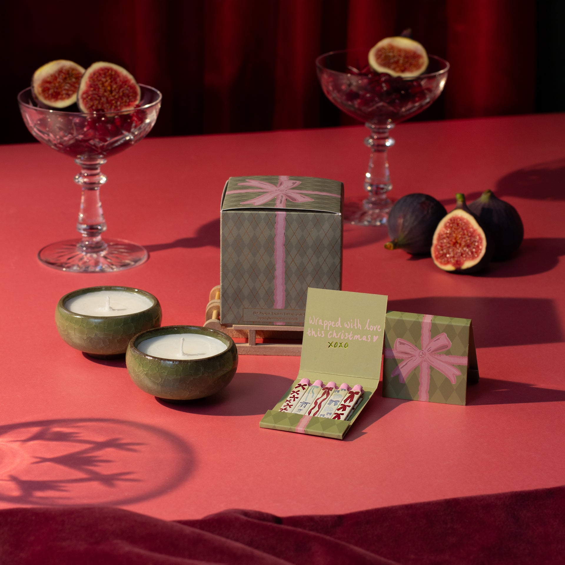 Sparkle Season: Christmas Bow Tea Lights (Box of 2) - Myrrh & Tonka