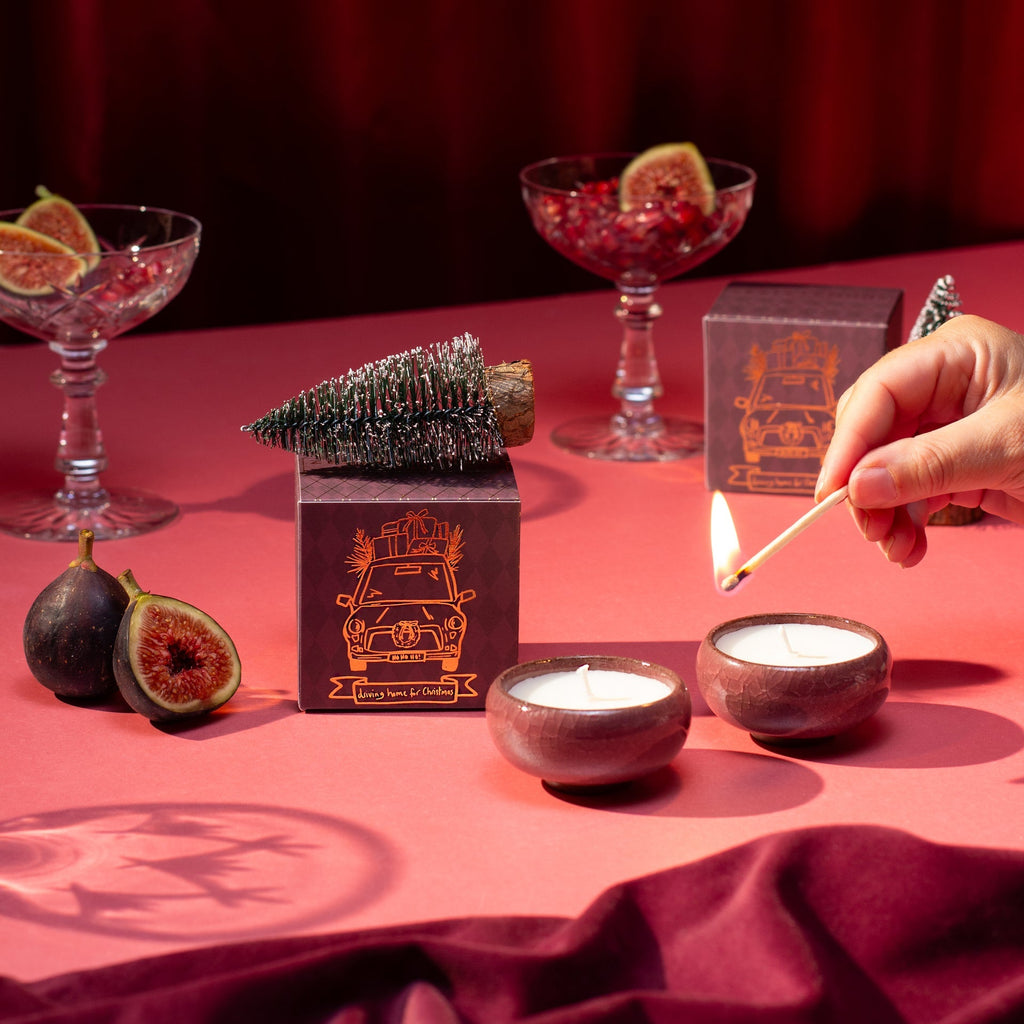 Sparkle Season: Driving Home for Christmas Tea Lights (Box of 2) - Christmas Spruce