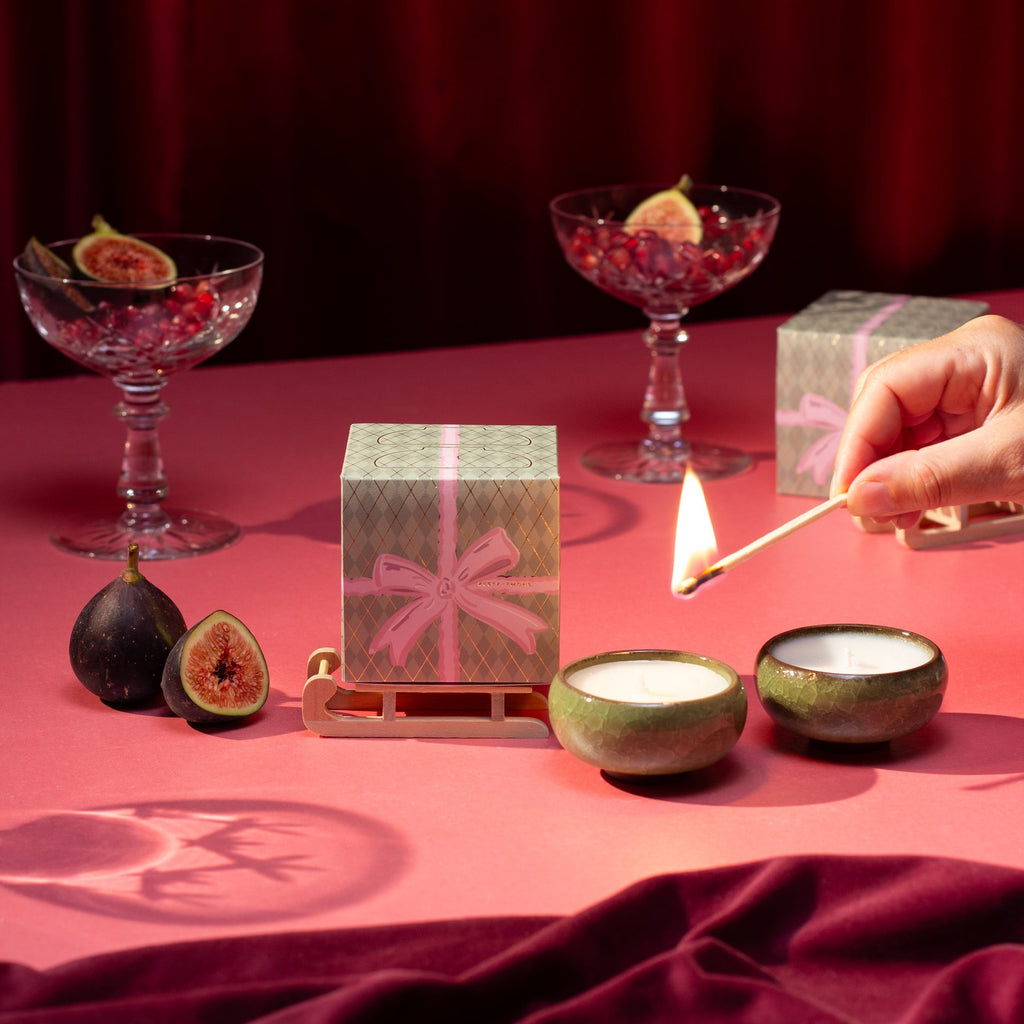 Sparkle Season: Christmas Bow Tea Lights (Box of 2) - Myrrh & Tonka