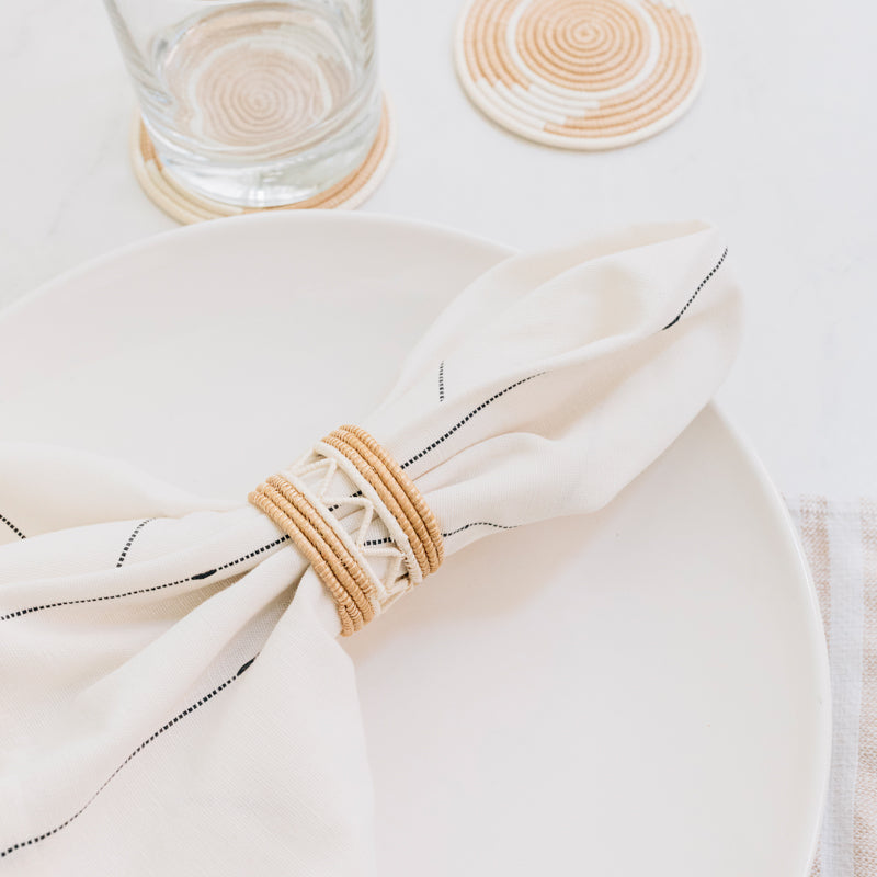 Hand Woven Sisal Napkin Rings Set of Four