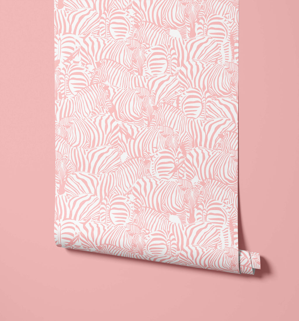 Monochrome Zebra Wallpaper