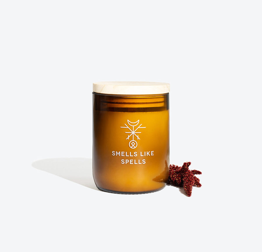 Freyr's Wealth Candle – Soy Wax, Ambergris & Patchouli Magic by Smells Like Spells at www.brixbailey.com