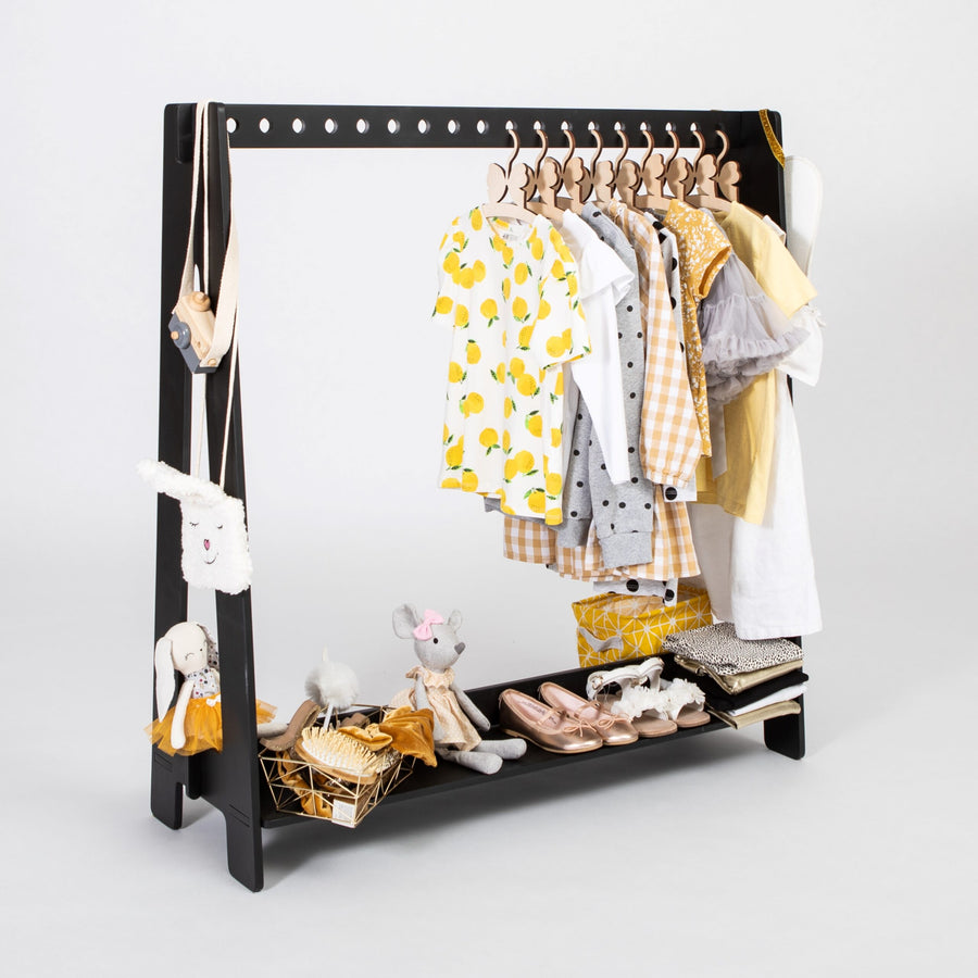 Versatile Toddler Dress-Up & Vendor Display Rack – Montessori Approved by Montessori House Bed at www.brixbailey.com