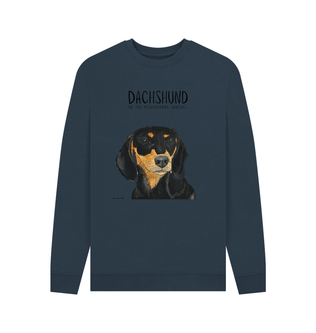 Mischievous Black & Tan Hot Dog Sweatshirt – For the Fearless Doxie Fans!