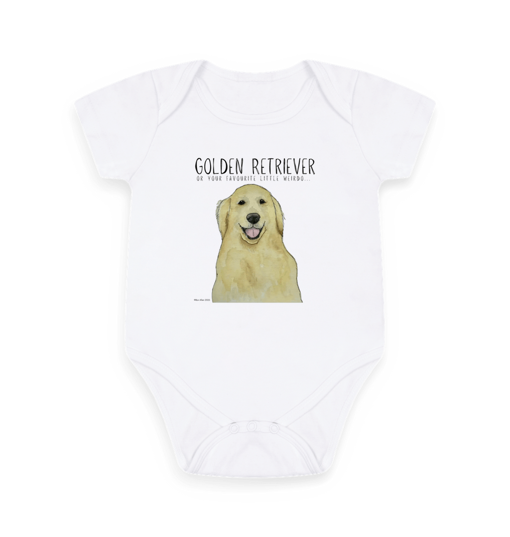Golden Retriever Baby Bodysuit: For Your Little Weirdo with Big Puppy Energy!