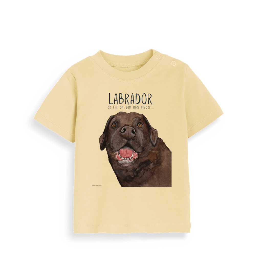 Tiny Tummy, Big Appetite – Baby’s First Chocolate Labrador Tee