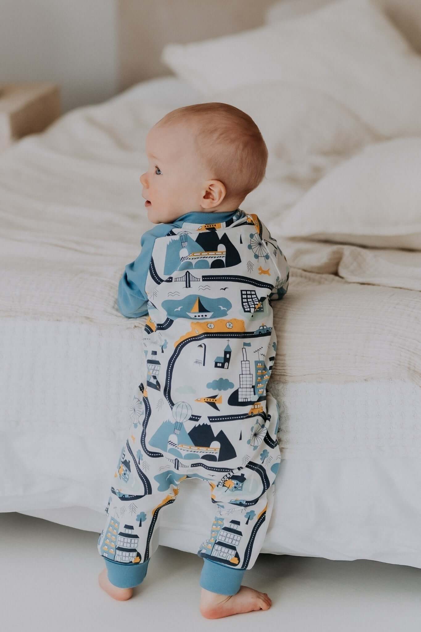 Jumpsuit FREDA - Versatile Baby Sleepsuit & Daily Outfit with Easy Diaper Access by Breden at www.brixbailey.com