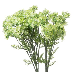 Realistic green plum blossom spray, 71cm tall, handcrafted faux floral for home decor by Sostter at brixbailey.com