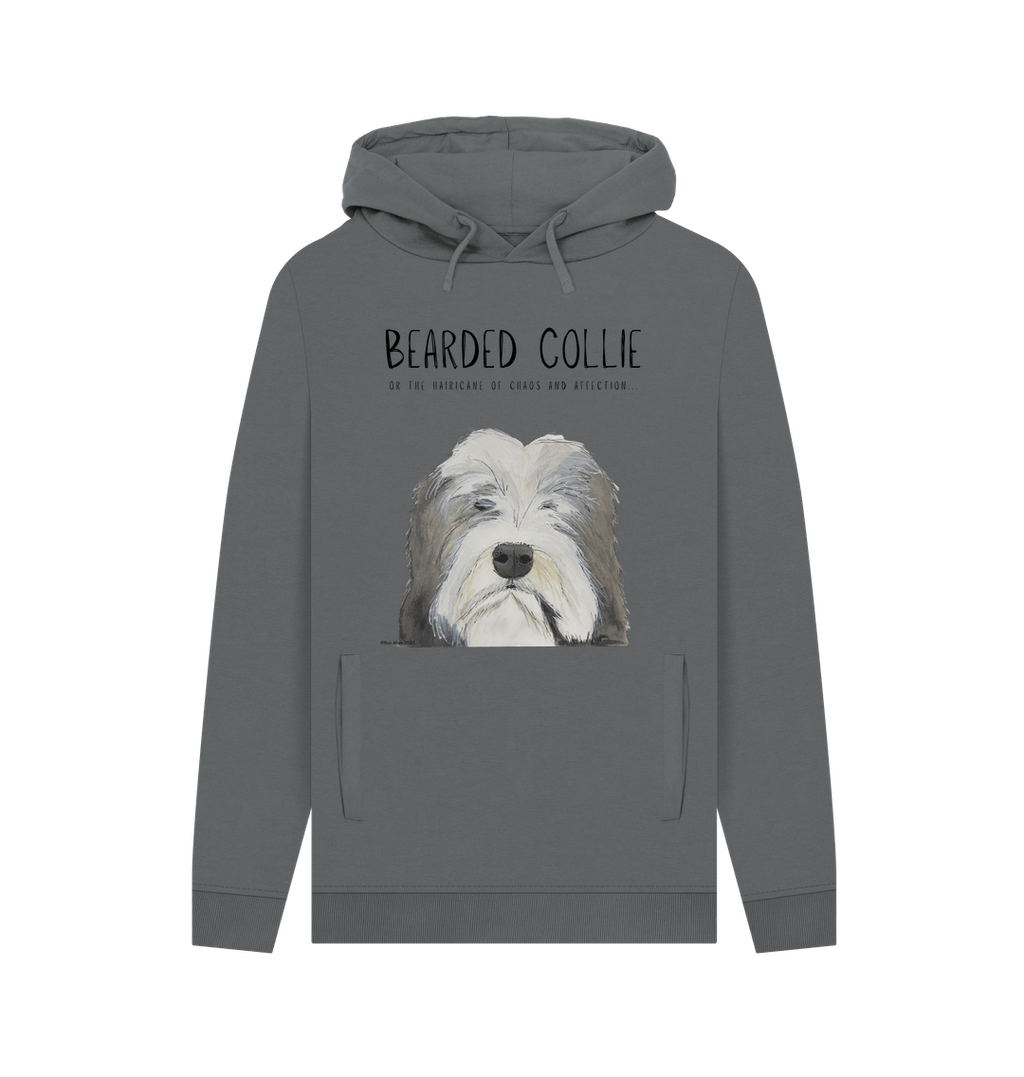 Unleash the Hairicane: Bearded Collie Men’s Hoodie
