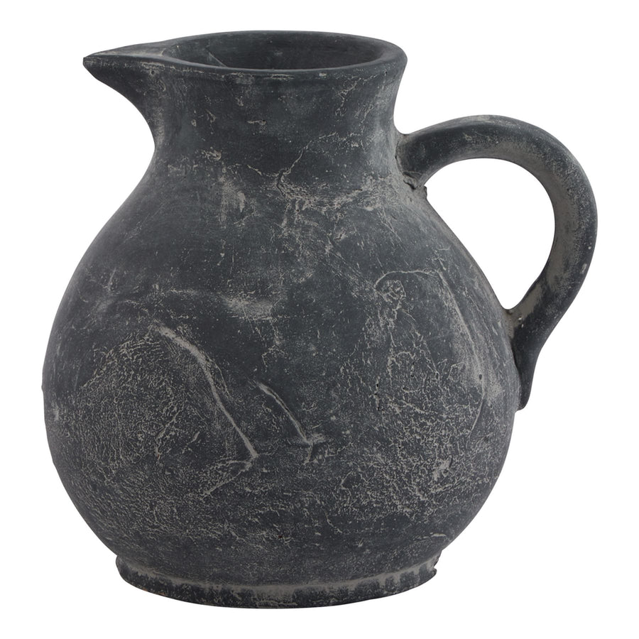 Bring Timeless Mediterranean Charm with Amalfi Grey Ceramic Jug - Sophisticated Rustic Decor for Modern Interiors by Hill Interiors at www.brixbailey.com