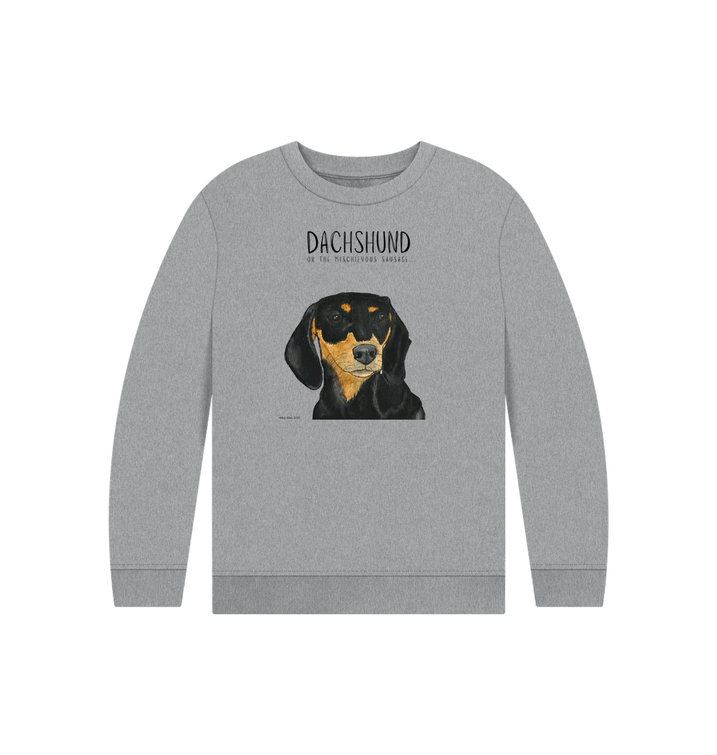 Snuggly Black & Tan Sausage Dog Kids' Sweatshirt – Ethically Made Cuteness!