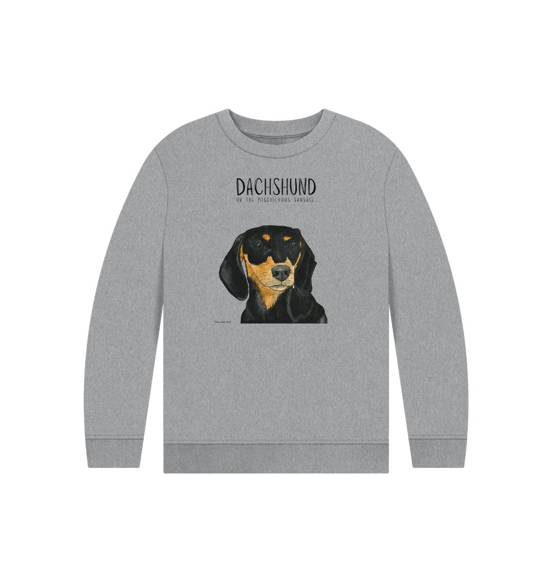 Snuggly Black & Tan Sausage Dog Kids' Sweatshirt – Ethically Made Cuteness!