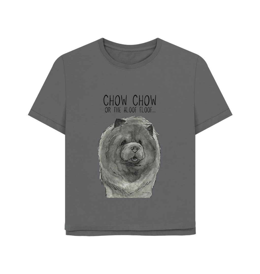 Stylish & Comfy: Blue Chow Chow Women's Relaxed Fit T-Shirt – The Perfect Fit for Dog Lovers!