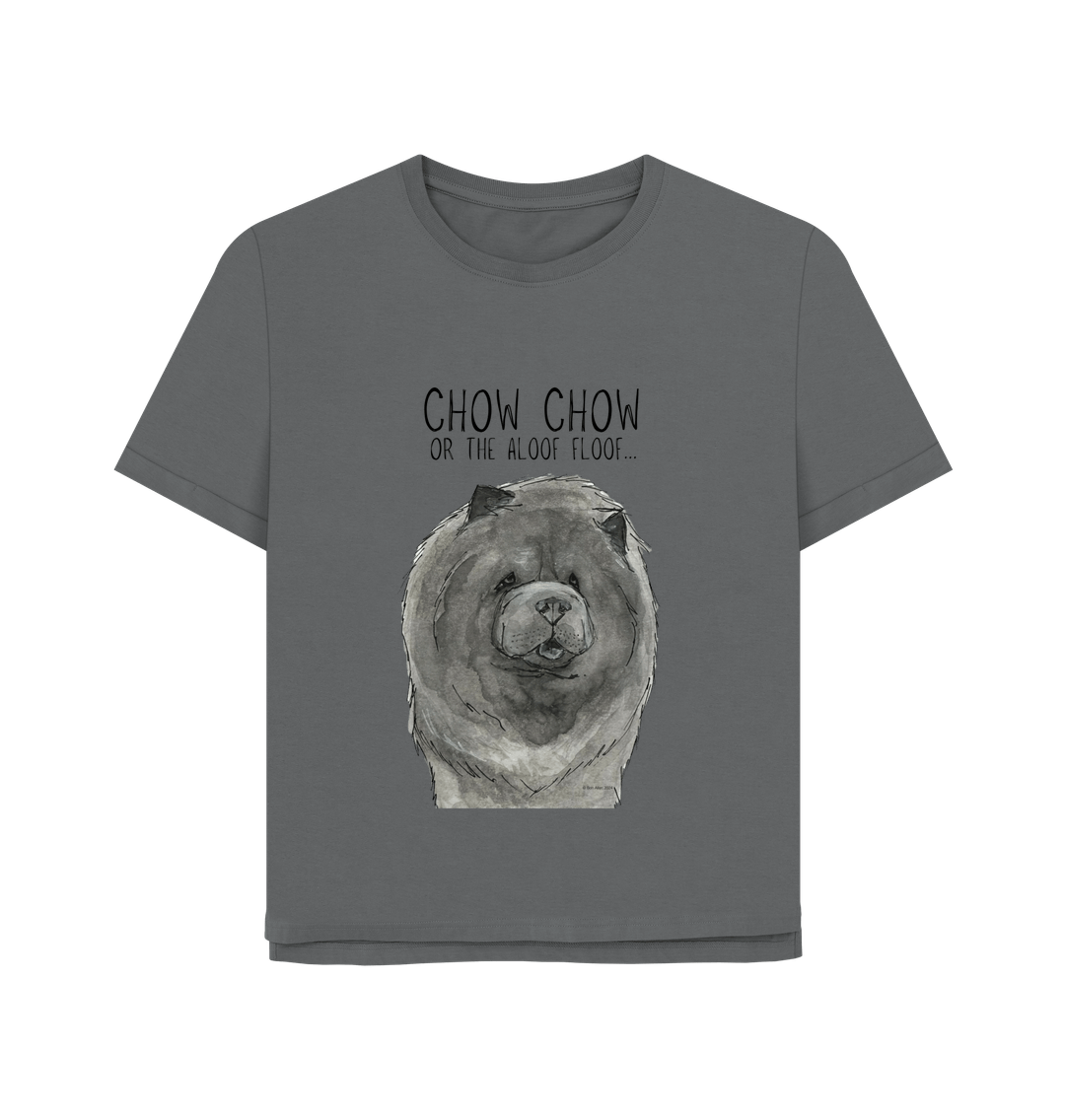 Stylish & Comfy: Blue Chow Chow Women's Relaxed Fit T-Shirt – The Perfect Fit for Dog Lovers!