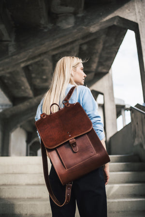 Versatile Leather Rucksack – Stylish & Eco-Friendly by Craftory at brixbailey.com