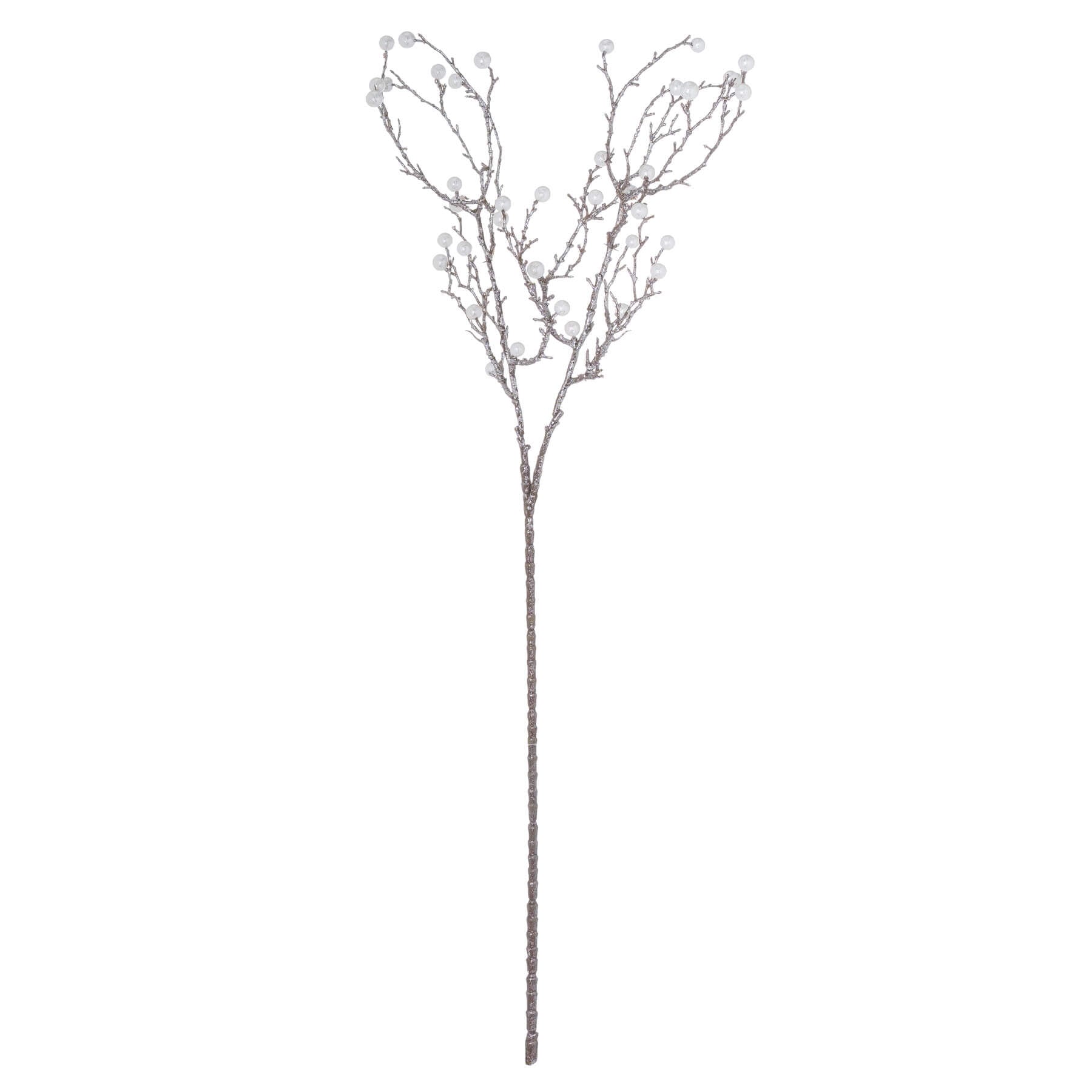 Pearl-finish metallic holiday spray for wreaths and centerpieces, 73cm tall with light-reflecting plastic branches by RoomLondon at brixbailey.com